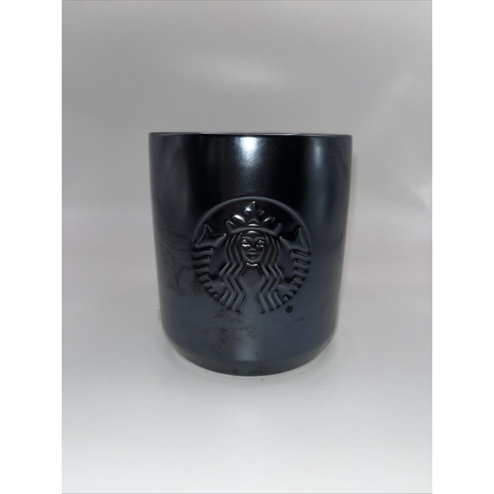 Starbucks 2020 Mermaid Logo Ceramic Travel Mug With Lid - Iridescent Black 8oz